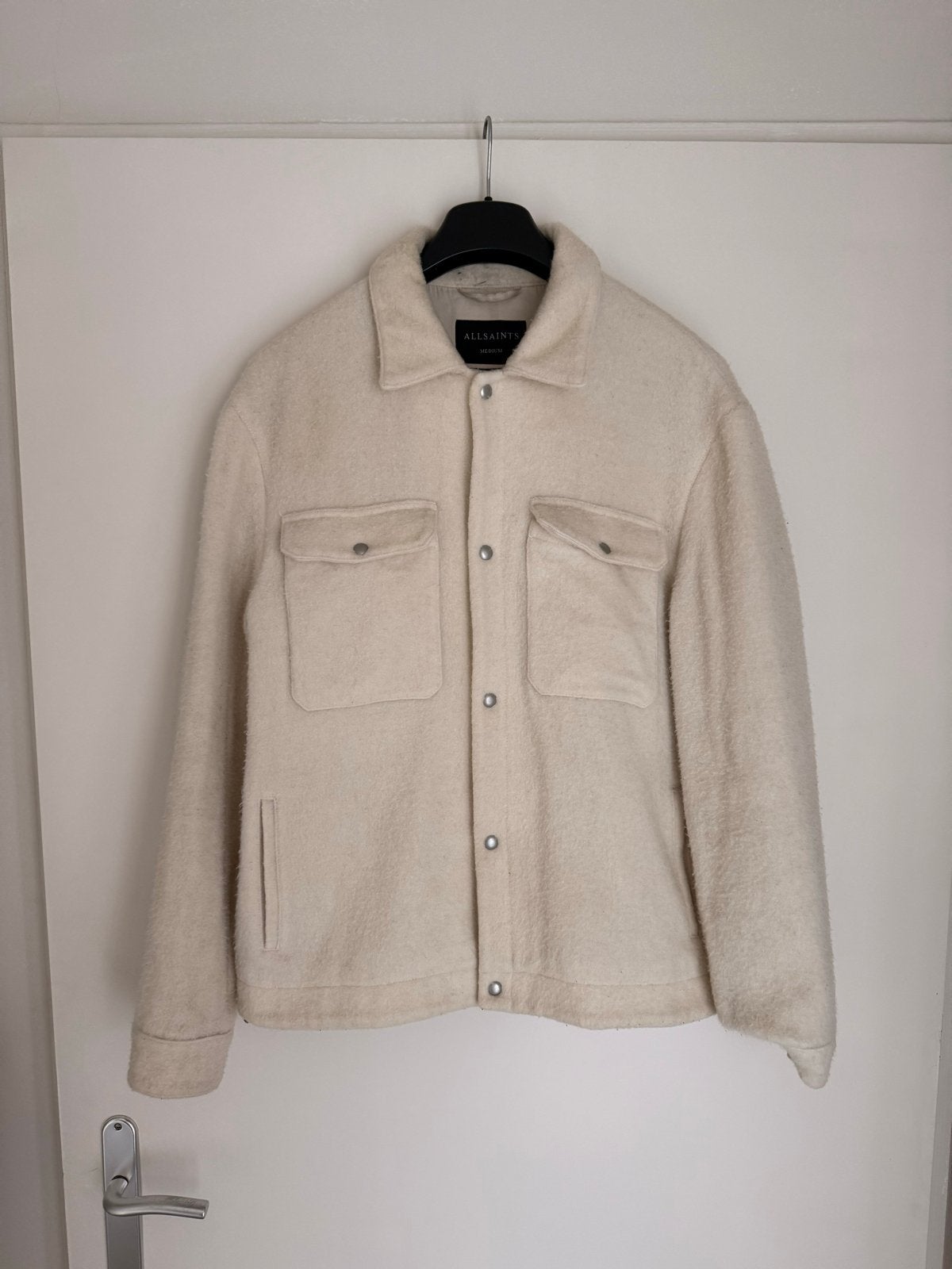 AllSaints Overshirt Crème Maat M, Verzenden, Gedragen, Maat 48/50 (M), Wit