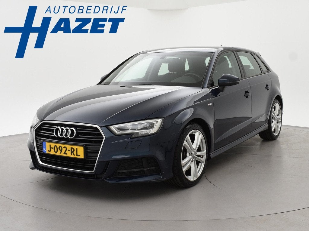 Audi A3 Sportback 40 TFSI 190 PK S-TONIC AUT DESIGN PRO LINE, Stof, Gebruikt, Blauw, Bedrijf