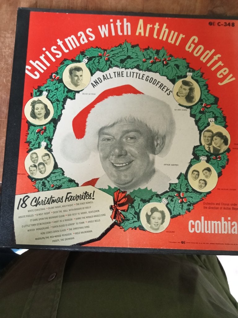 78 toeren kerst album Arthur Godfrey  3 platen  uit 1953, Gebruikt, Overige genres, Ophalen of Verzenden, Boxset