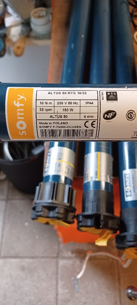 SOMFY RTS motoren, 200 cm of meer, Minder dan 100 cm, Wit, Ophalen of Verzenden