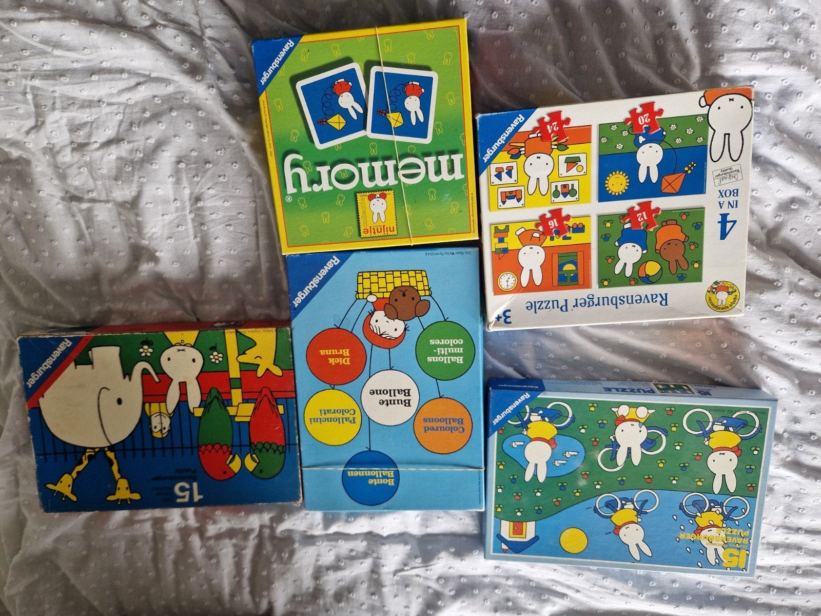 Nijntje Ravensburger Spellen en Puzzels Bundel, Ophalen of Verzenden, 10 tot 50 stukjes, Gebruikt