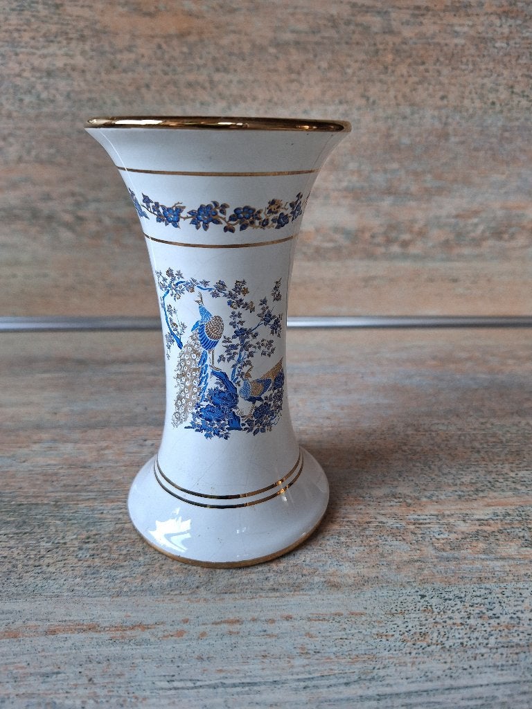 Handgemaakte Griekse vaas met pauwen en 24K goud, Antiek en Kunst, Ophalen