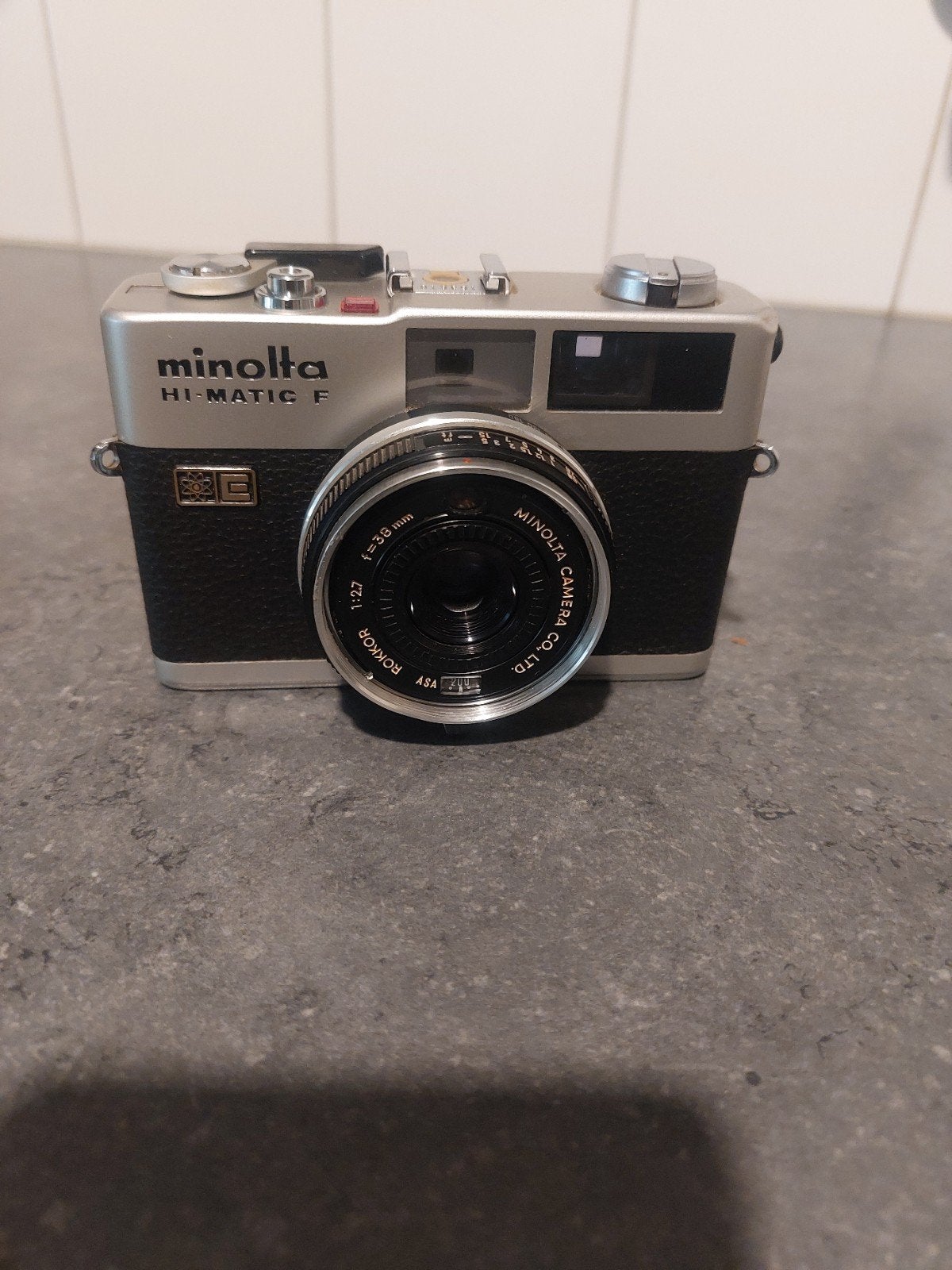 Vintage Minolta Hi-Matic F Compact Camera, Ophalen of Verzenden, Gebruikt, Compact, Minolta