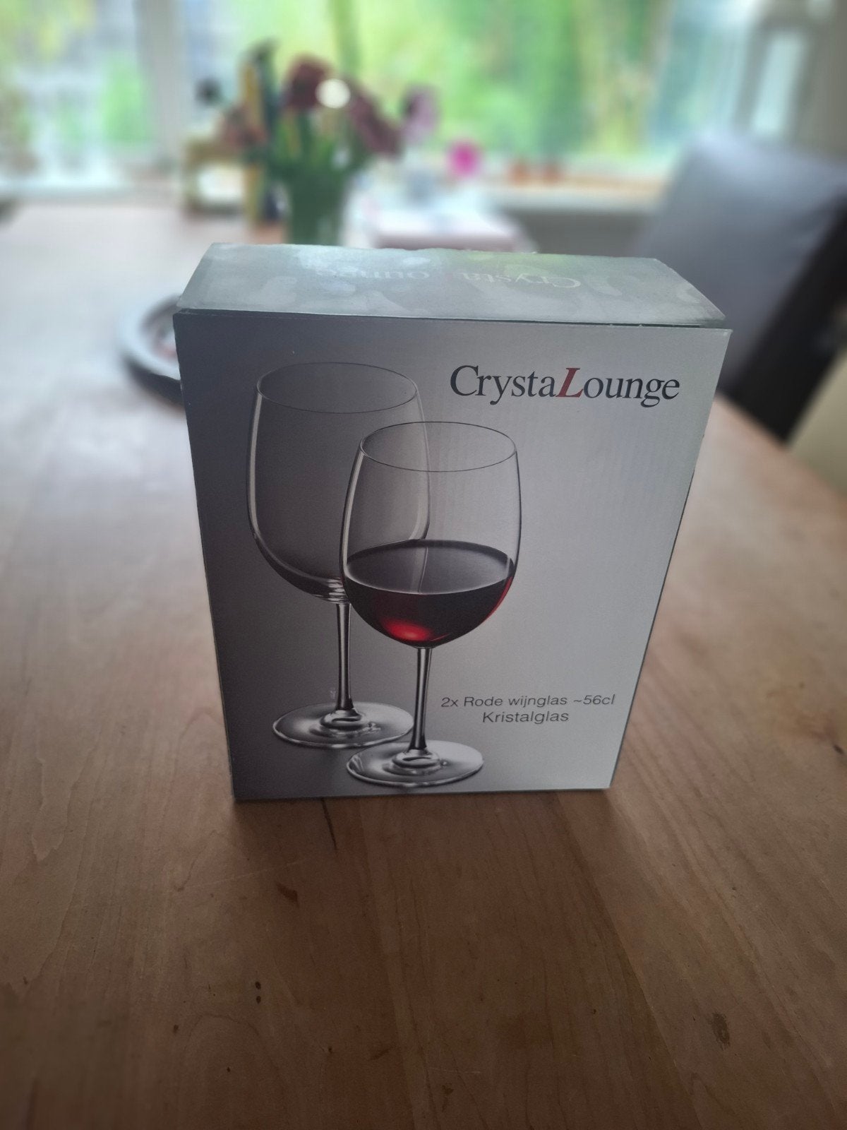2 prachtige rode wijnglazen 56cl kristalglas, Ophalen of Verzenden