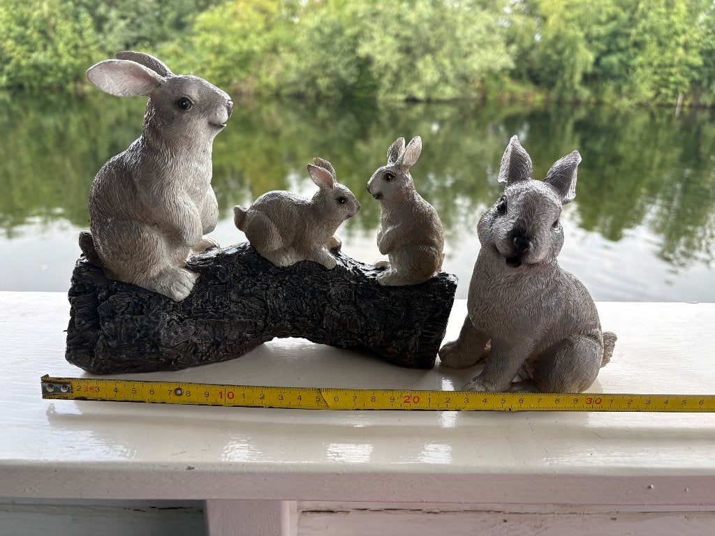 Konijnenbeeldjes tuin andere beeldjes, Ophalen, Gebruikt, Dier