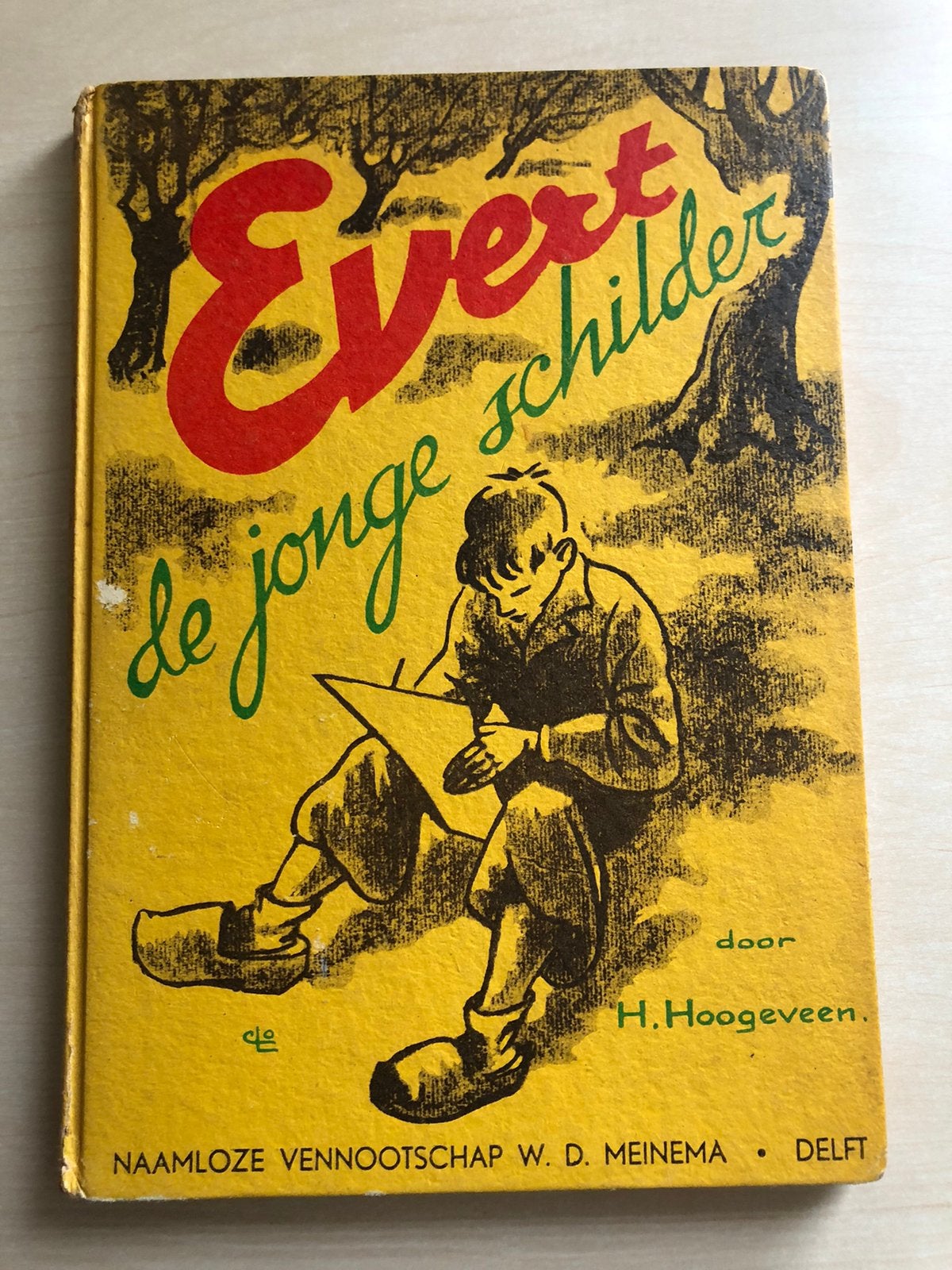 Evert de jonge schilder door H. Hoogeveen, Ophalen of Verzenden