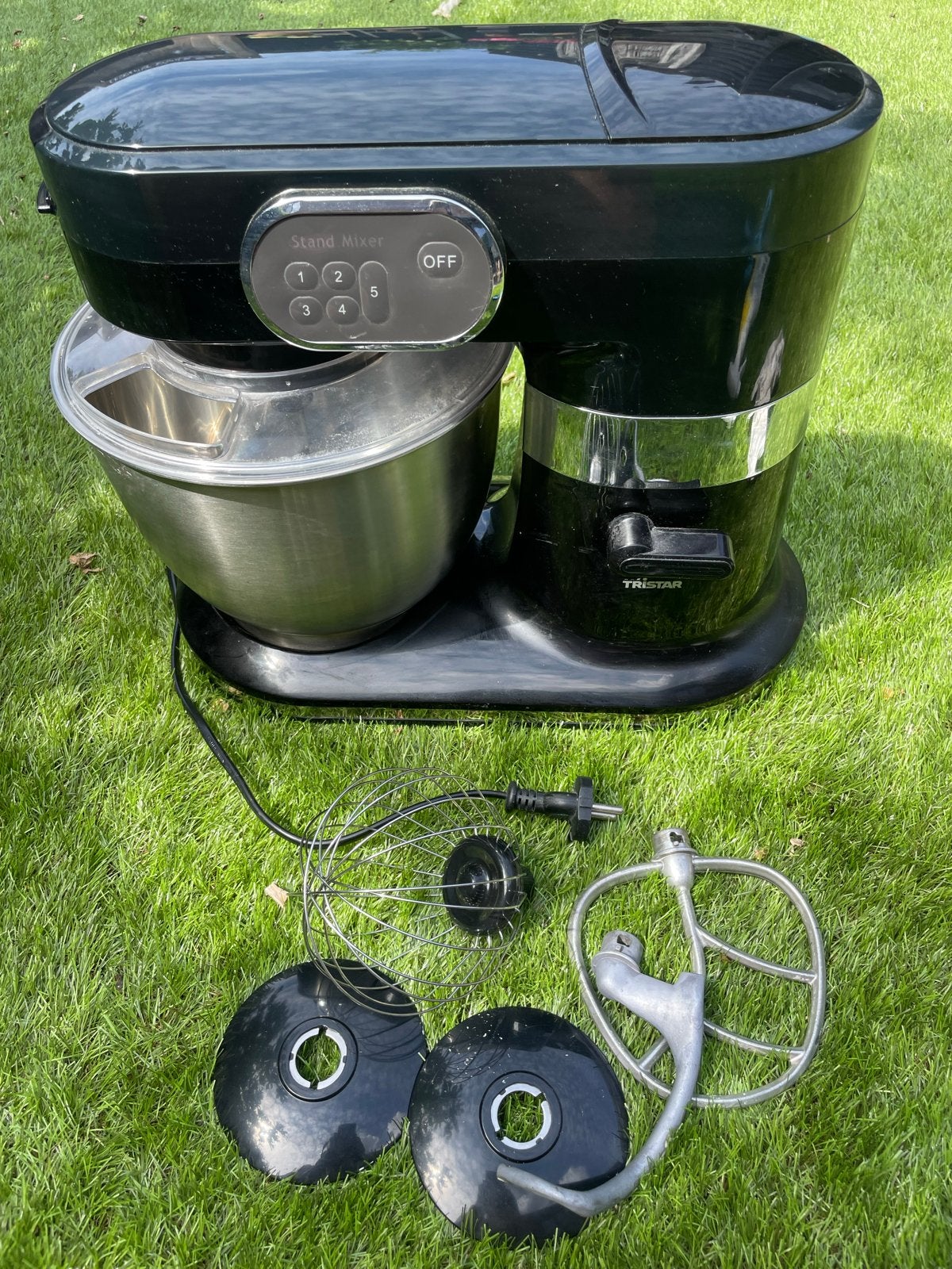 Tristar MX-4174 Keukenmachine - Zwart - 1000W, 3 tot 4 liter, Ophalen of Verzenden, Gebruikt, 3 snelheden of meer