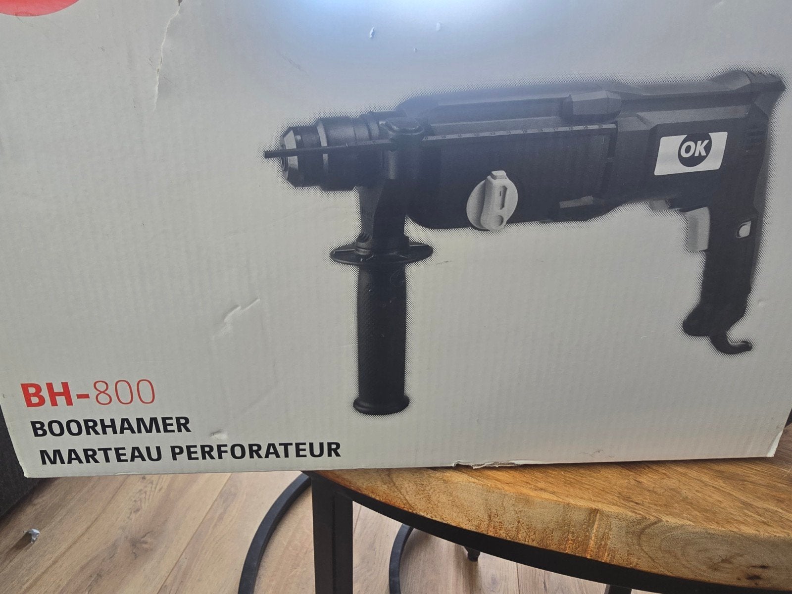 OK boorhamer in koffer, nieuw, 600 watt of meer, Boor- en/of Breekhamer, Variabele snelheid, Nieuw