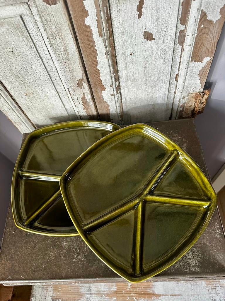 Twee vintage/retro West Germany Jasba gourmet/fondue borden, Ophalen of Verzenden, Huis en Inrichting