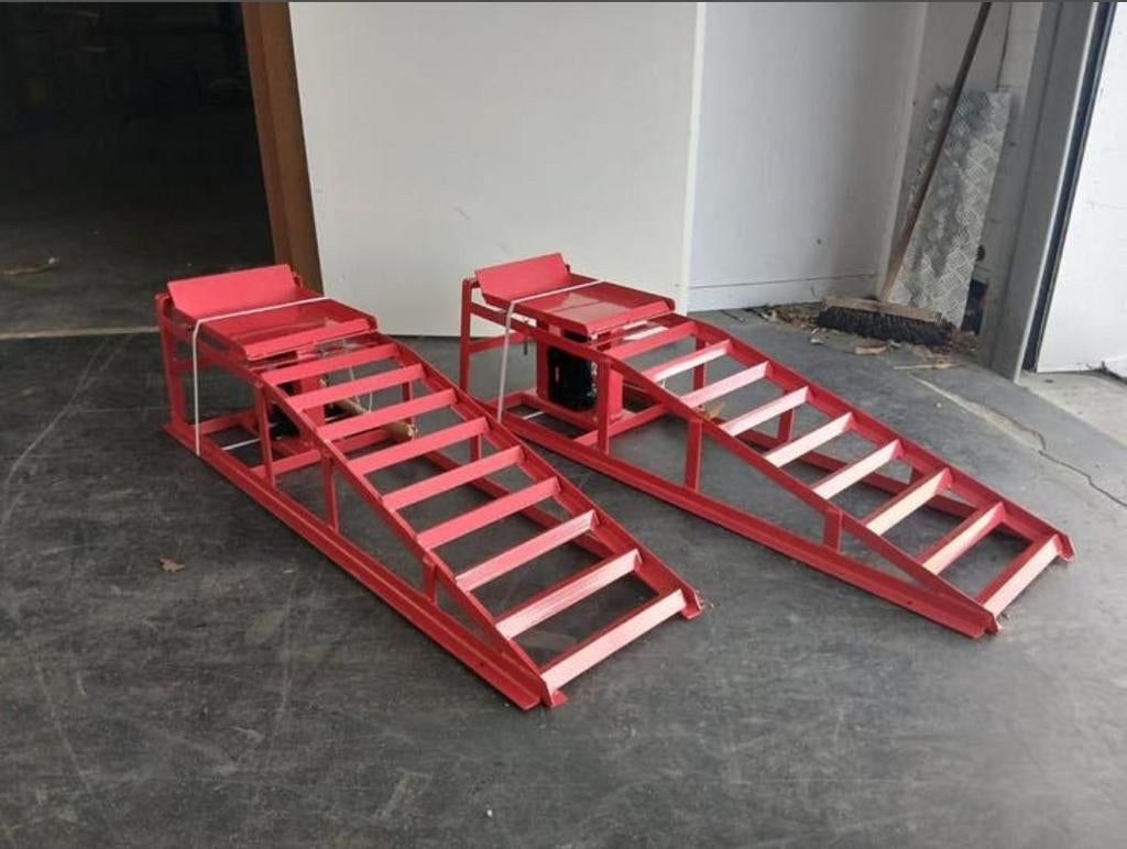 Set oprijbokken met hydraulische krik 2 ton, Ophalen, Garagekrik, ., Nieuw