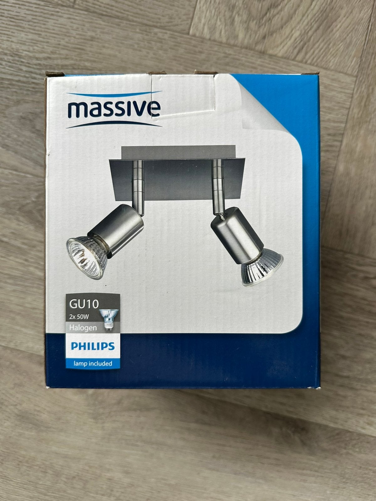Massive Carrea 2-Lichts Plafondspot / Opbouwspot, Nieuw, Ophalen of Verzenden, Philips, Metaal