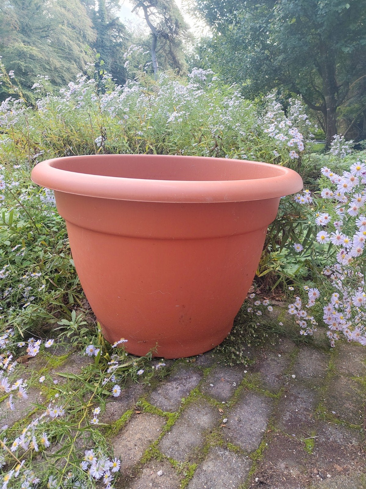 Grote Terracotta Kleurige Bloempot, Ophalen, Kunststof, Gebruikt, 40 cm of meer