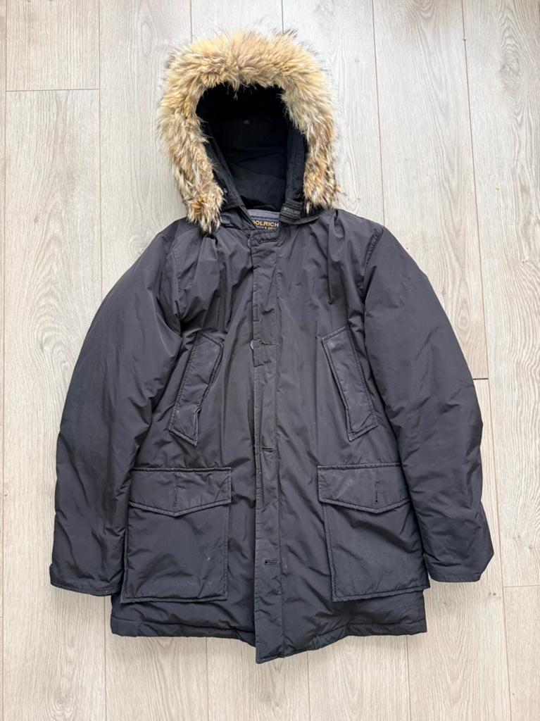Woolrich Arctic Parka zwart heren maat L, Kleding | Heren, Jassen | Winter, Ophalen of Verzenden, Gedragen, Maat 52/54 (L), Zwart
