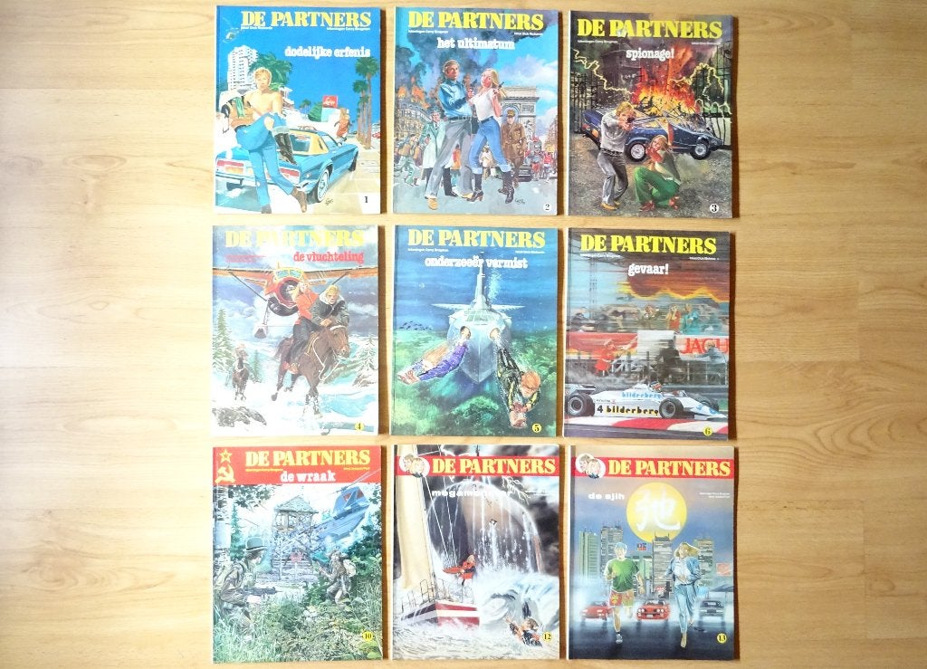 De Partners, 9 albums, 1e druk, Meerdere stripboeken, Ophalen of Verzenden, Gelezen