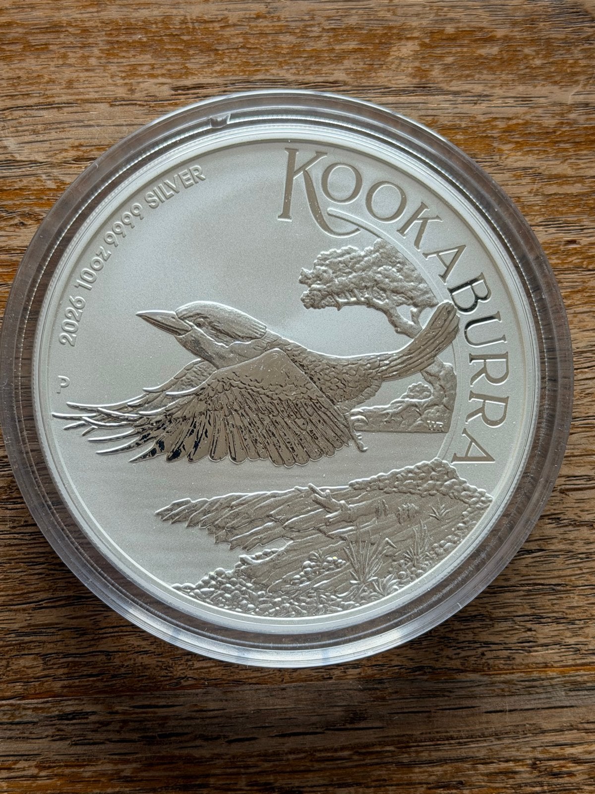 2026 Kookaburra 10 oz Zilveren Munt - Charles III, Postzegels en Munten, Ophalen of Verzenden, Oost-Azië, Losse munt, Zilver