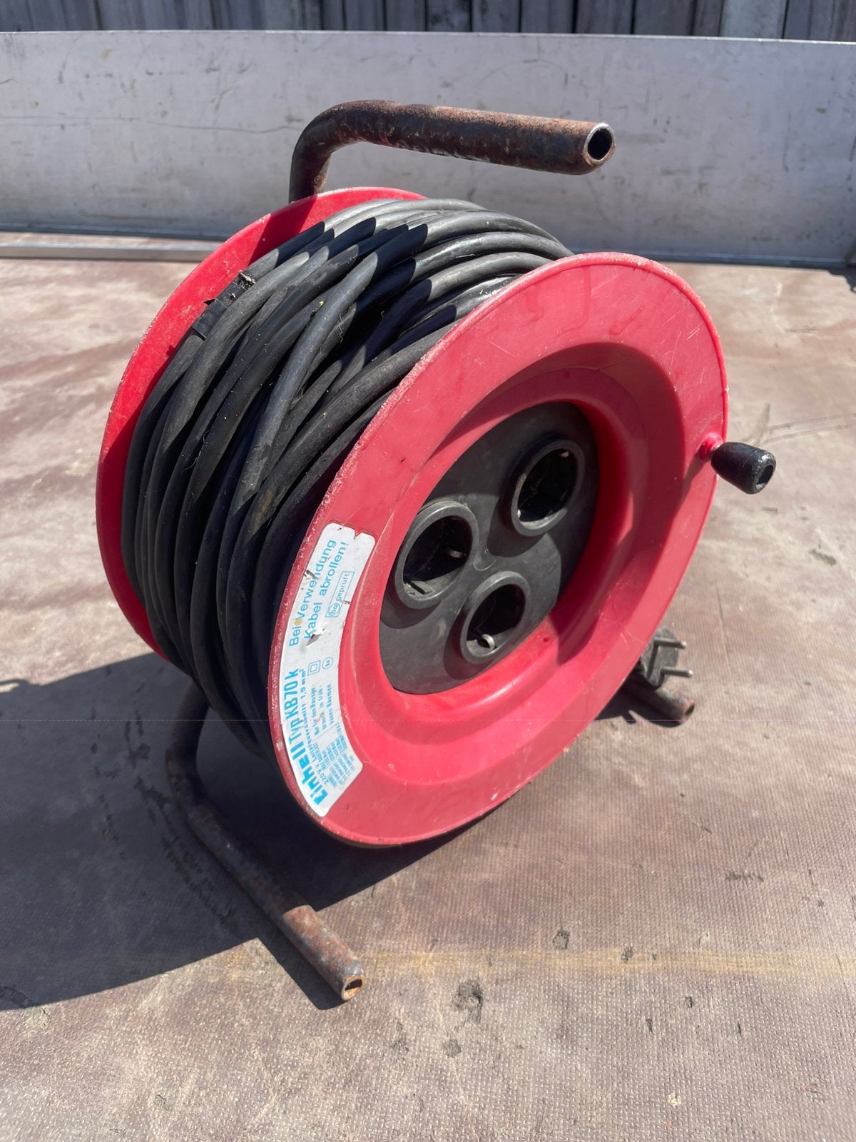 Stroom haspel 50mtr, Ophalen, Gebruikt, Kabel of Snoer