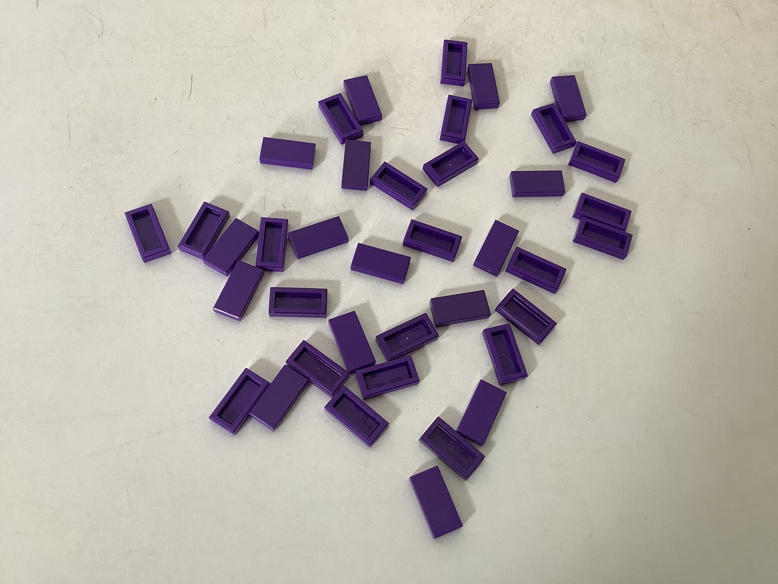 Lego tegel 1x2 donker paars, Ophalen of Verzenden, Gebruikt, Losse stenen, Lego