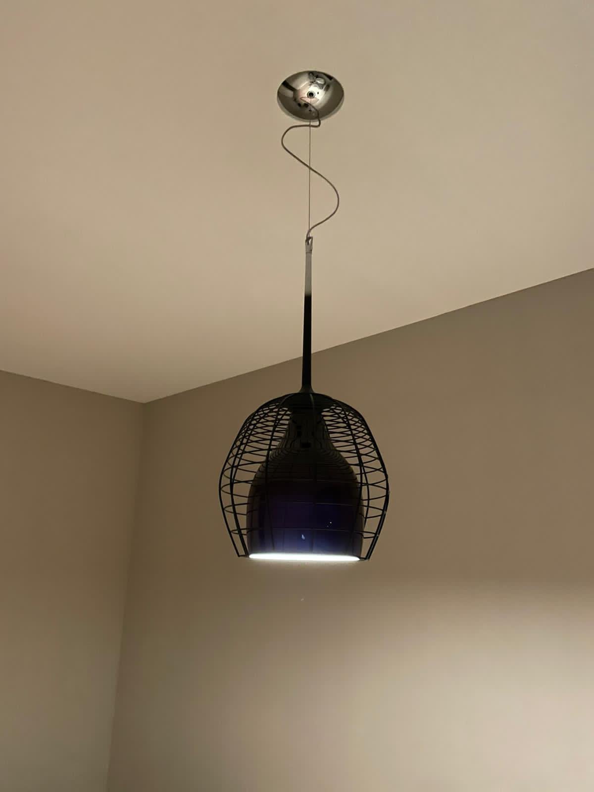 Zwarte design hanglamp van het merk Foscarini, Huis en Inrichting, Ophalen, Zo goed als nieuw