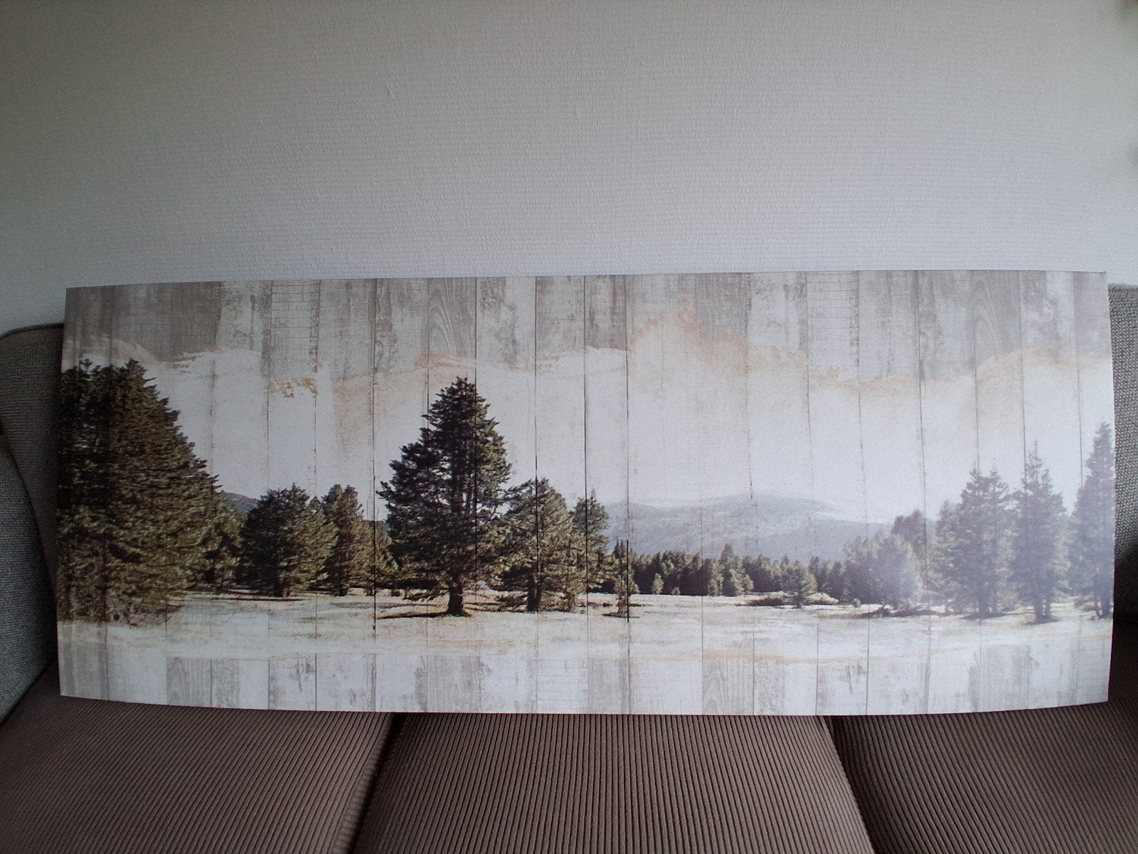 canvas schilderij bos en duin 140x55cm, Ophalen, 50 – 75, Overige typen, 125 cm of meer