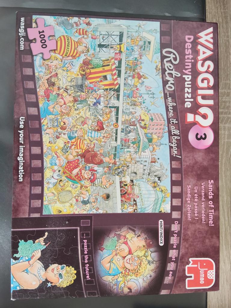 Wasgij Destiny Retro 3 'Sands of Time', Ophalen of Verzenden, 500 t/m 1500 stukjes, Gebruikt, Legpuzzel
