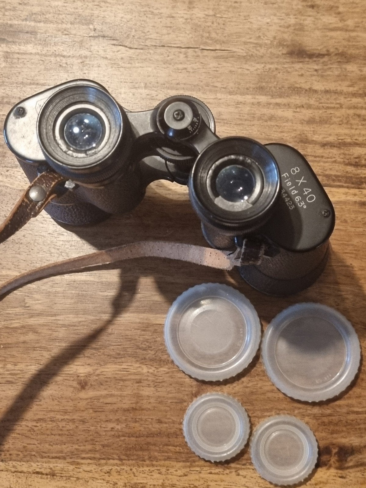 Haco Prisma 8x40 verrekijker met lensdoppen, Ophalen of Verzenden, Gebruikt, 8 tot 12x, Porro (met knik)