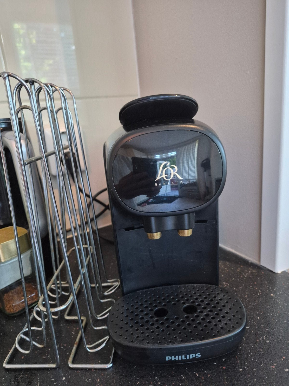 Philips L'OR Barista Koffiezetapparaat Zwart, Koffiepads en cups, Gebruikt, Koffiemachine, Ophalen of Verzenden