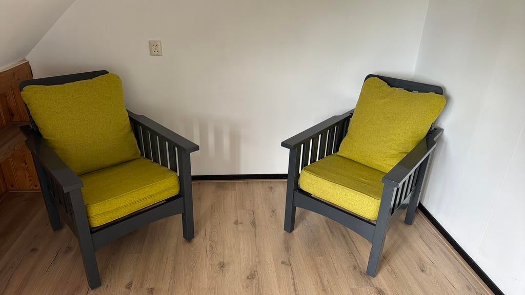 2 rookstoelen, Huis en Inrichting, Fauteuils, Ophalen of Verzenden, Zo goed als nieuw, Minder dan 75 cm, 50 tot 75 cm