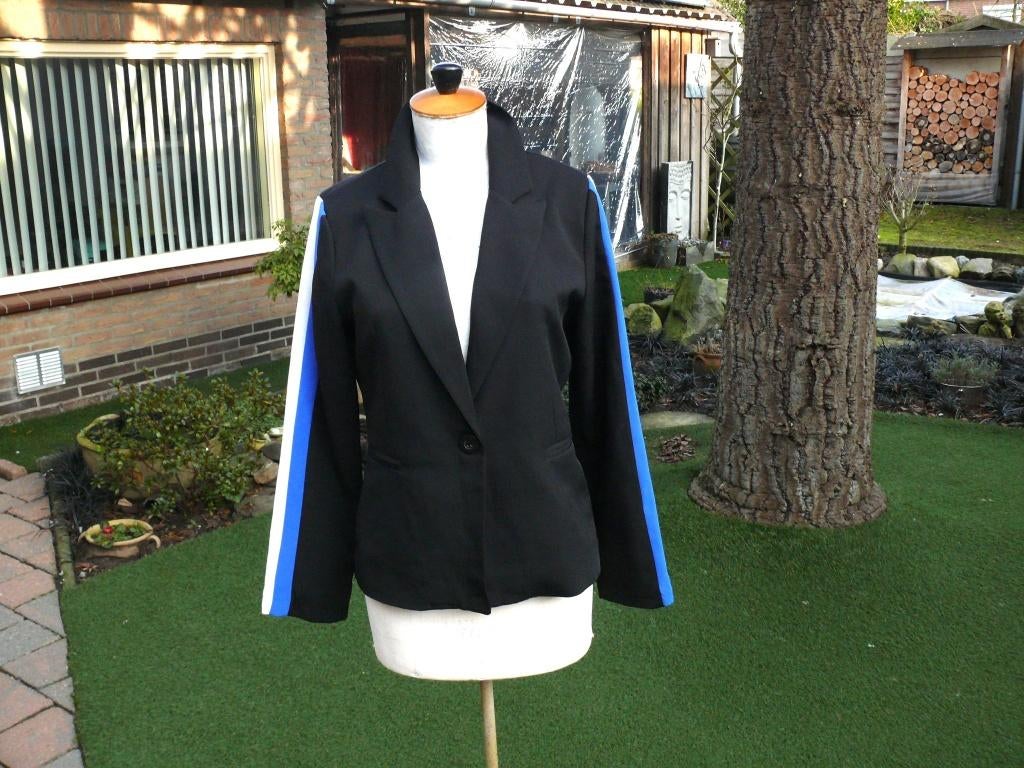 PESCARA colbert maat M Nieuw Zwart met blauw witte band, Maat 38/40 (M), Zwart, Pescara, Nieuw