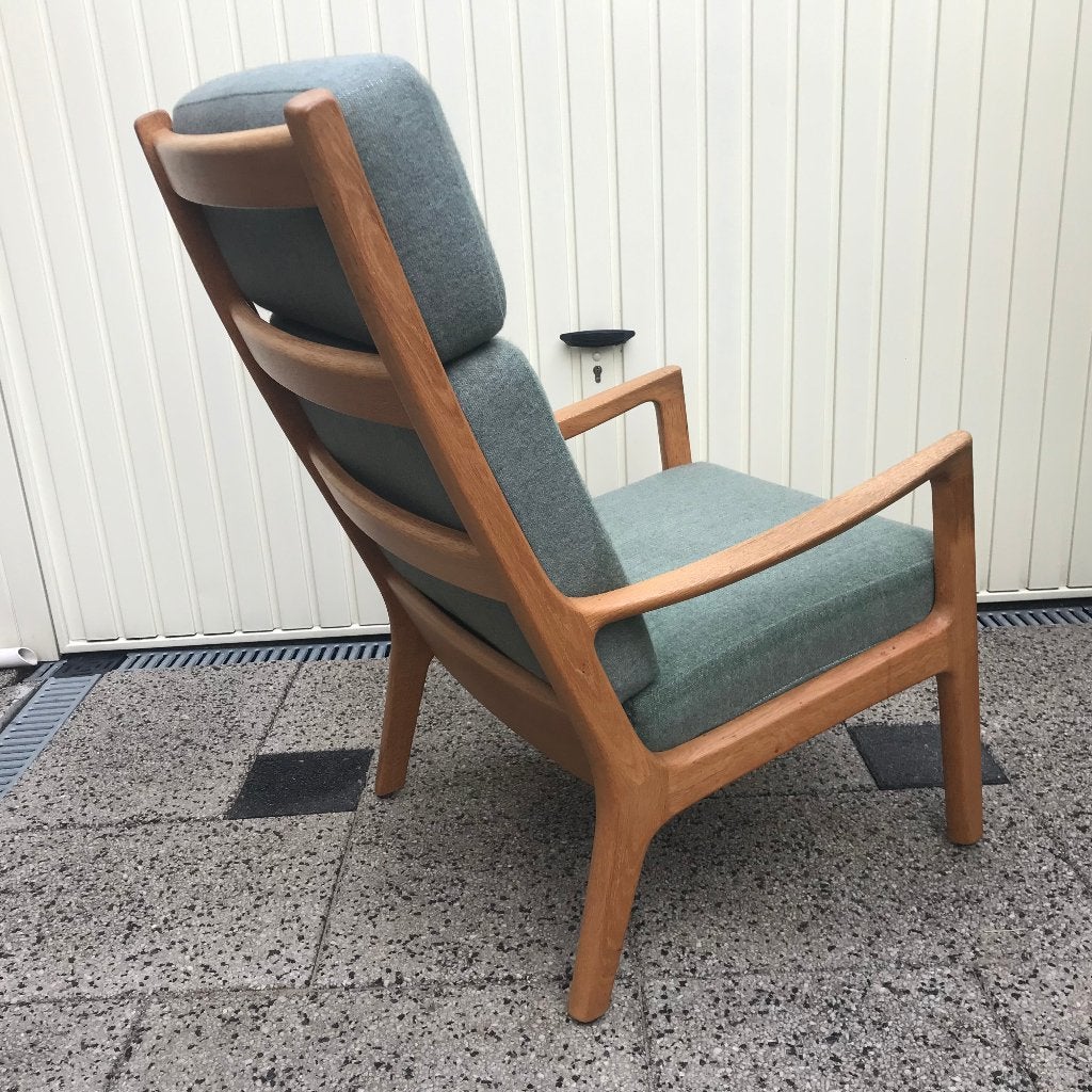 Senator fauteuil PJ Danmark Deens design eiken vintage, Gebruikt, 75 tot 100 cm, Ophalen of Verzenden, Nvt