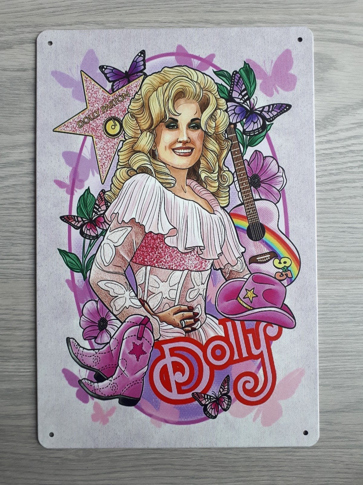 Dolly Parton 20x30 cm Metalen Reclamebord, Verzamelen, Ophalen of Verzenden, Nieuw, Poster, Artwork of Schilderij