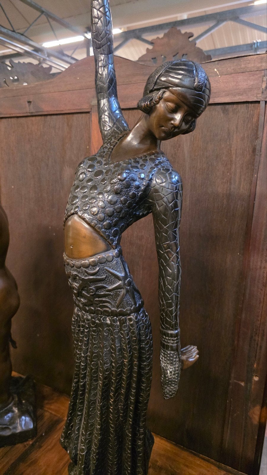 Zeer groot Art Deco bronzen beeld, Ophalen
