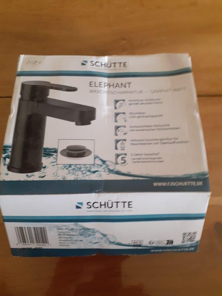 Schütte Elegant Wastafel Mengkraan Grafiet Mat met Plug, Ophalen of Verzenden, Nieuw, Wastafel