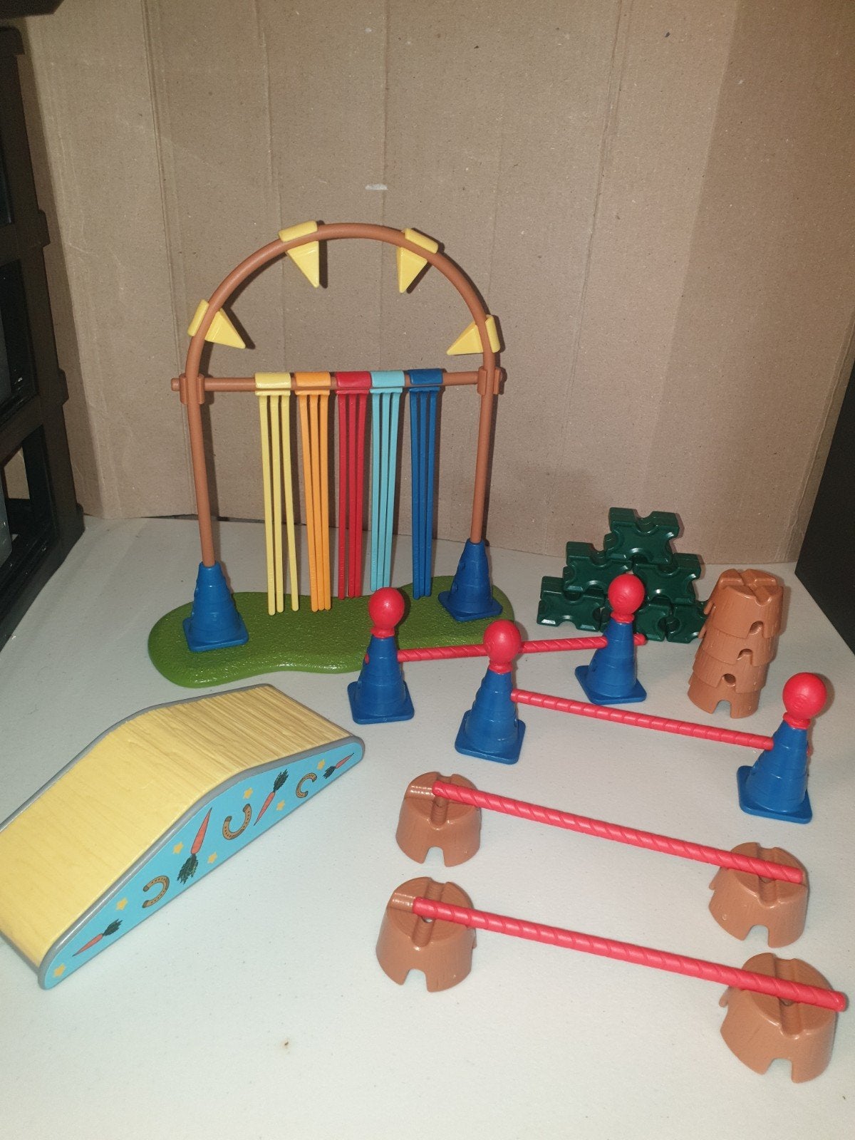 hindernissen,  behendigheidstraining schleich, ., Ophalen of Verzenden, Zo goed als nieuw, .