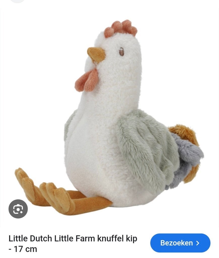 Gevraagd: knuffel kip/ kuiken little dutch, Ophalen of Verzenden, Gebruikt, Overige typen