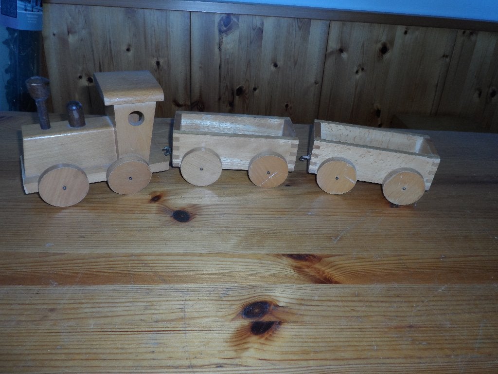 Houten speelgoed trein, Ophalen of Verzenden, Gebruikt, Duw- of Trekspeelgoed