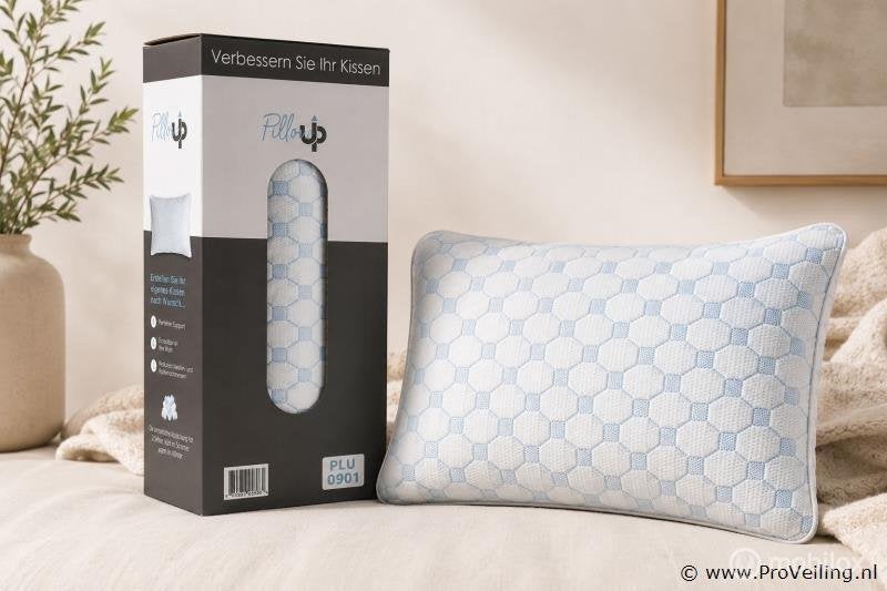 Online Veiling: 2x Pillow Up Traagschuimkussen - 40x60cm, Nieuw