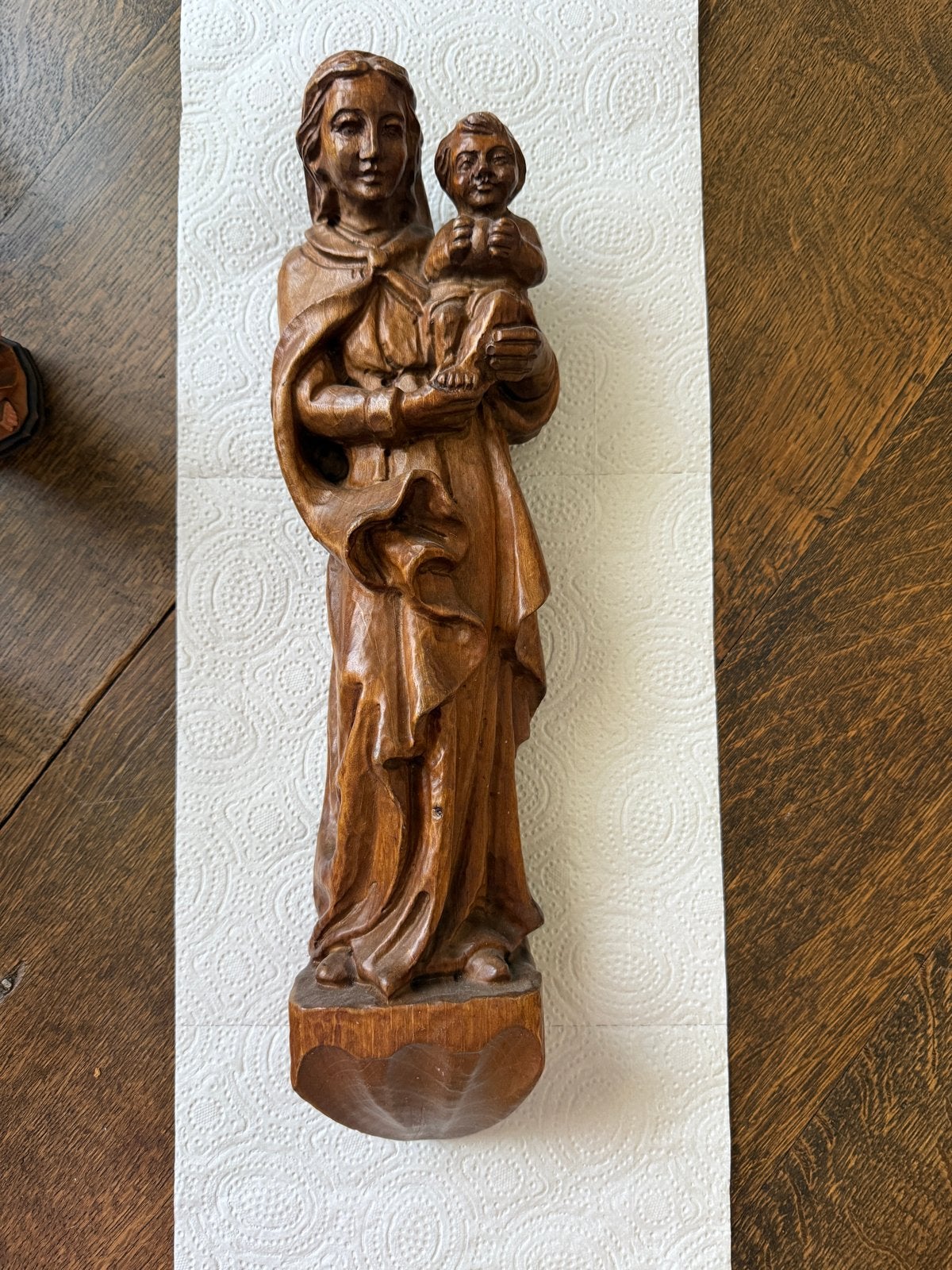 handgesneden houten religieuze beeldjes en andere, Ophalen, Handgemaakt, 20 - 50 cm, Beeld