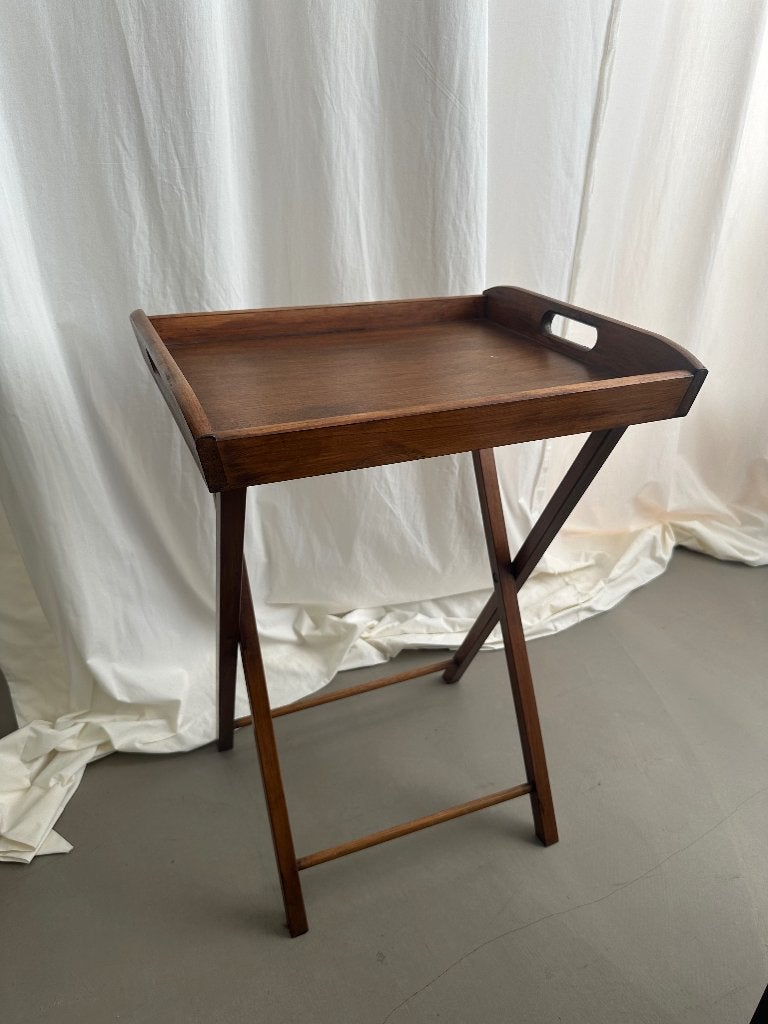 Vintage Butler tray dienbladtafel inklapbaar, Ophalen, Gebruikt, Afneembaar, Hout
