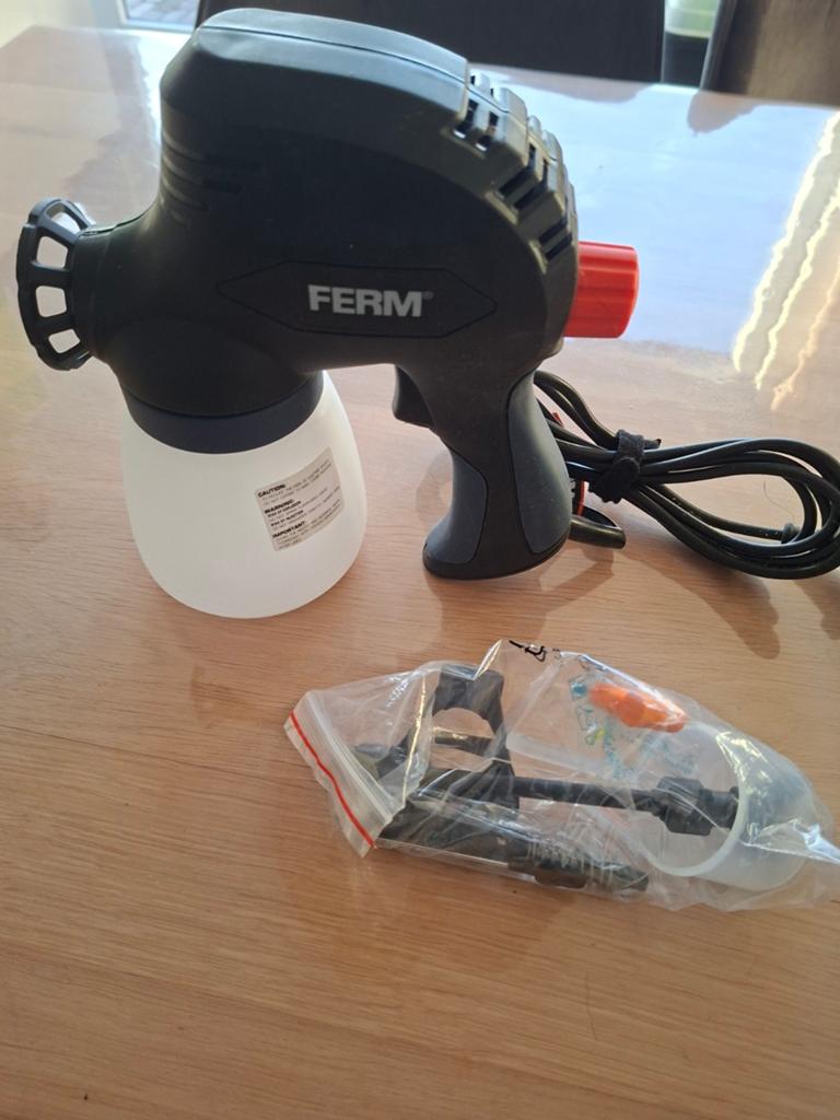 Ferm Verfspuit SGM1012 - Zo goed als nieuw, Doe-het-zelf en Verbouw, Schildersmaterialen, Ophalen of Verzenden, Zo goed als nieuw