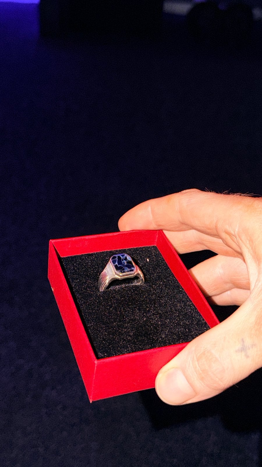 Zegelring 925 Zilver Pietersiet (maat21.5), Gebruikt, 20 of groter, Verzenden, Heer