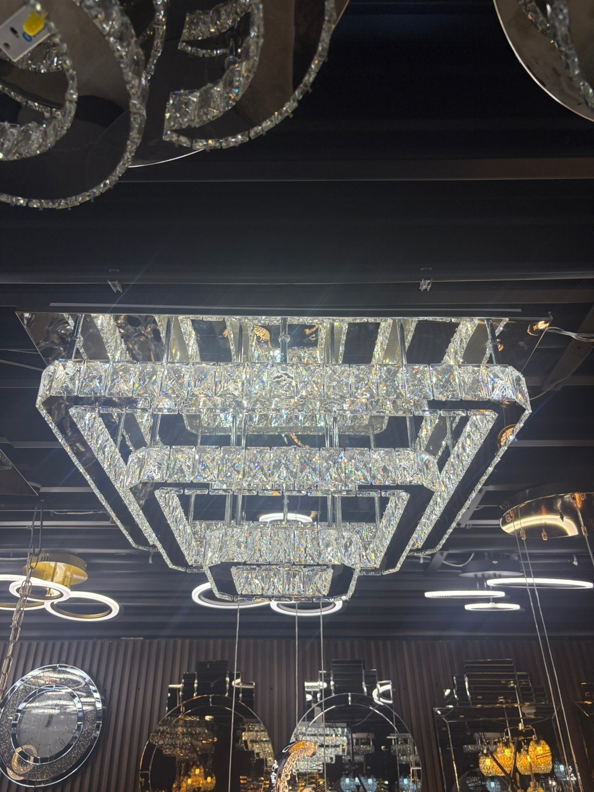 Led plafondlamp NEW 60 cm 3 kleur dimbaar lamp, Overige stijlen, Dimbaar, Glas, Nieuw
