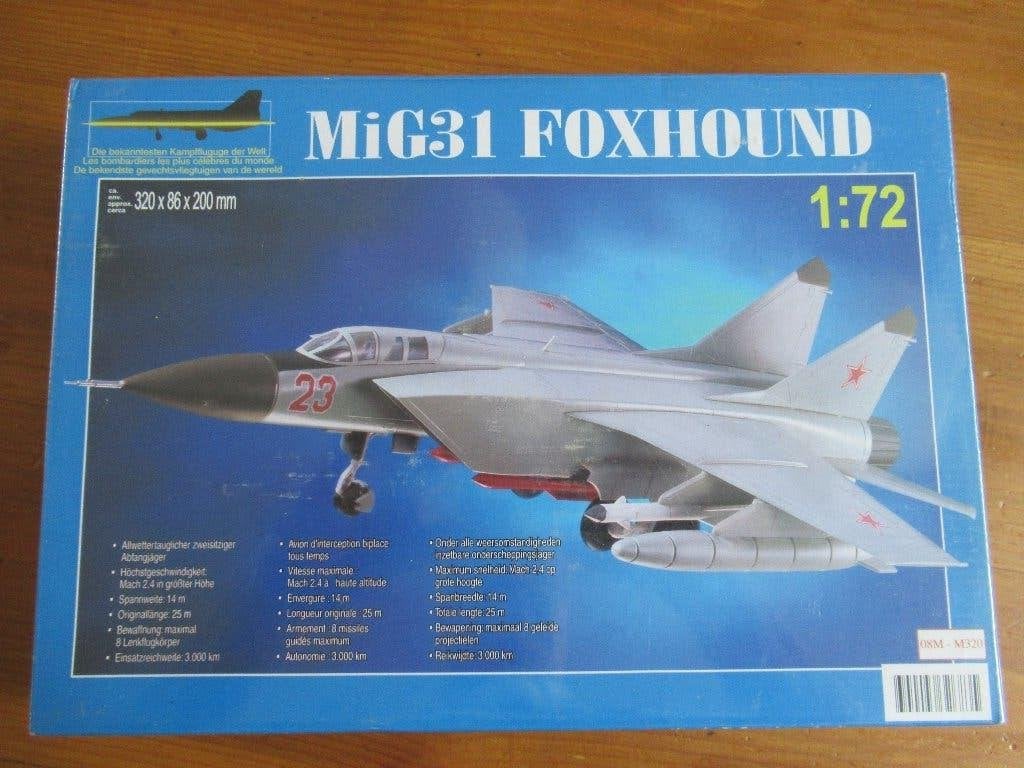 MiG-31 Foxhound (Kitech 1/72), Hobby en Vrije tijd, Modelbouw | Vliegtuigen en Helikopters, Overige merken, 1:72 tot 1:144, Nieuw