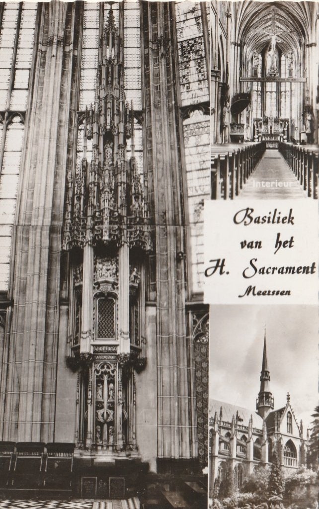 MEERSSEN Basiliek van het H. Sacrament Kerk, Verzamelen, Verzenden, 1940 tot 1960, Ongelopen, Limburg
