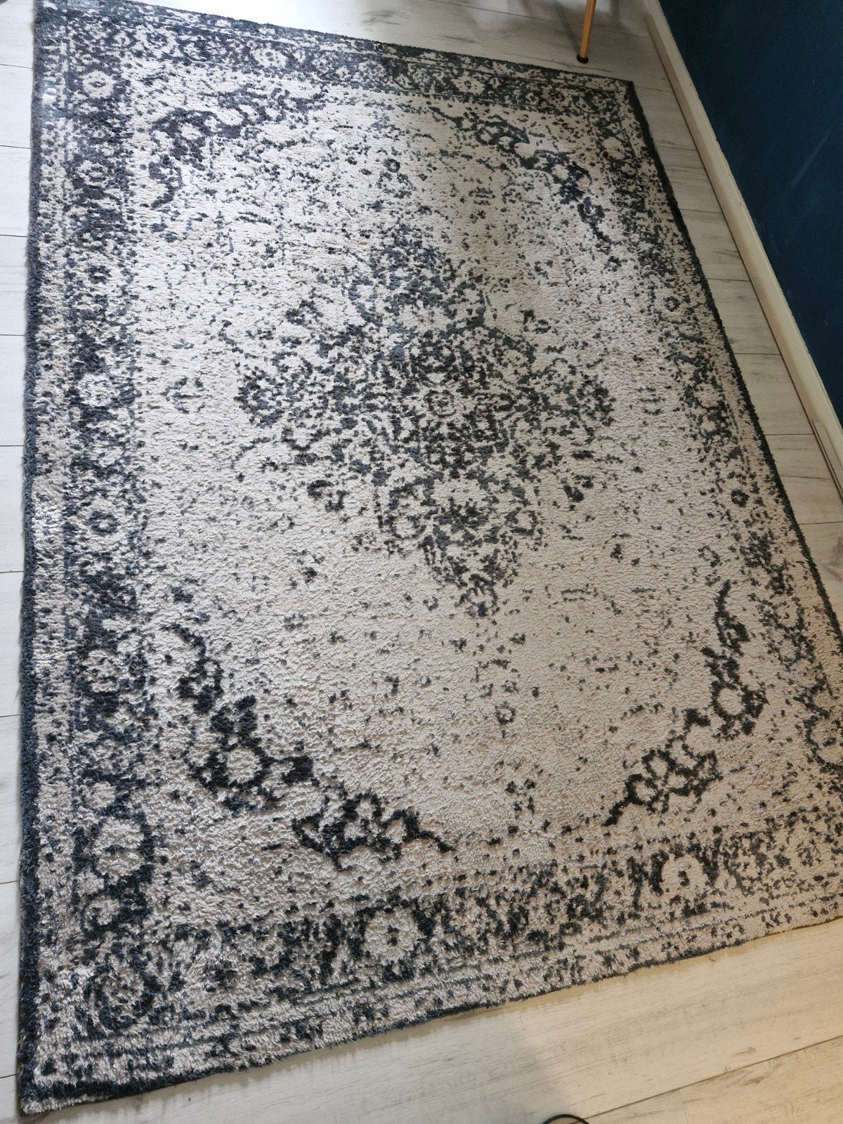 Vloerkleed Karwei - Groen met Medaillon Patroon, Ophalen, Gebruikt, 150 tot 200 cm, 150 tot 200 cm