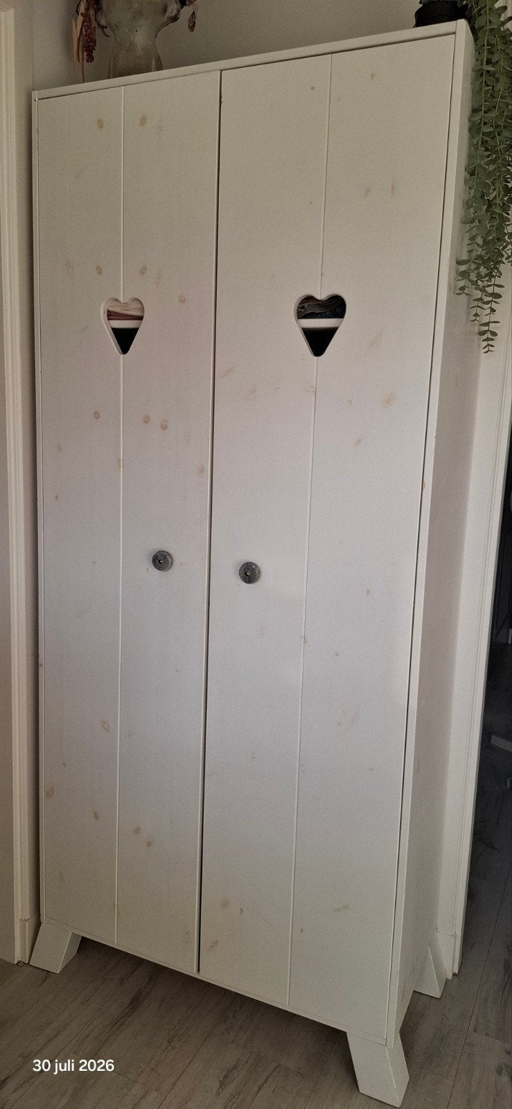 kledingkast baby/kinderkamer hartjes, Ophalen, 105 cm of meer, Zo goed als nieuw, 75 tot 100 cm