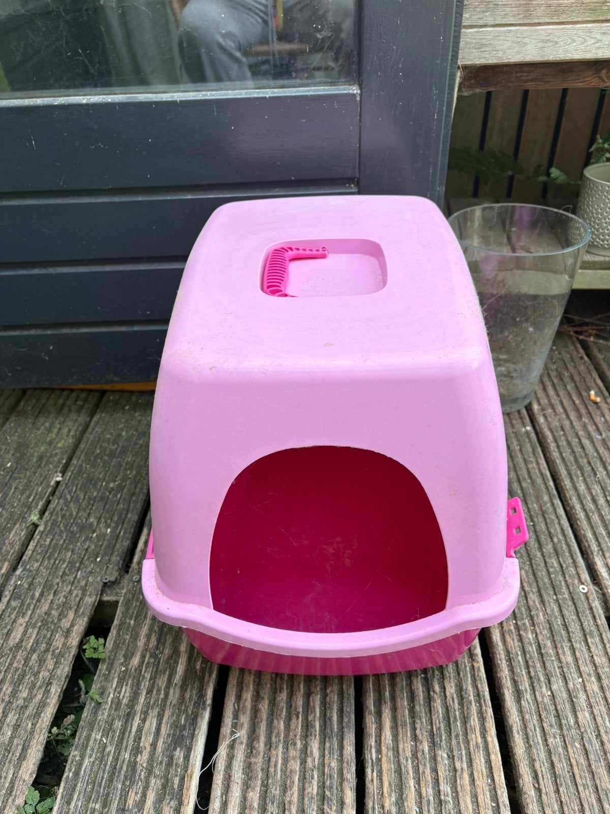 Gratis roze kattenbak, Dieren en Toebehoren, Ophalen, Gebruikt