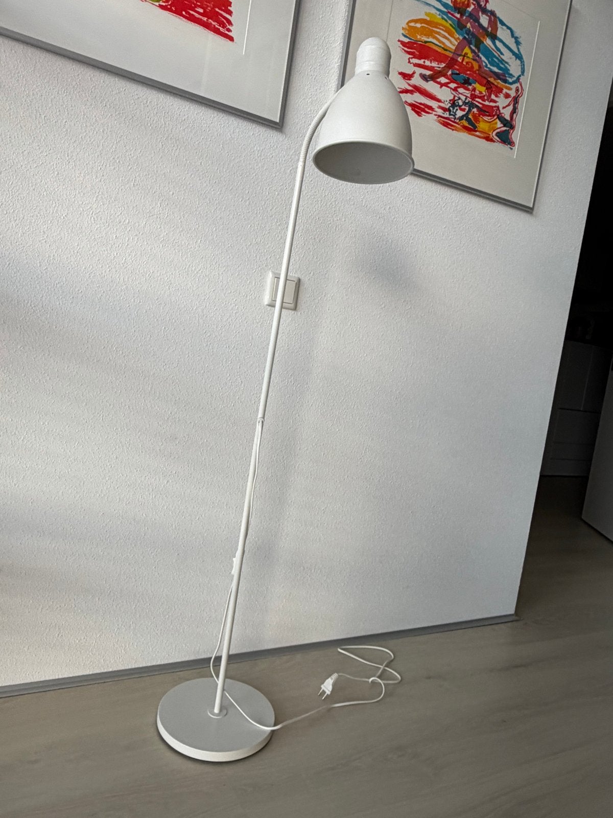 IKEA LERSTA Vloerlamp - Aluminium, verstelbaar, Ophalen, Gebruikt, 100 tot 150 cm, E27 (groot)