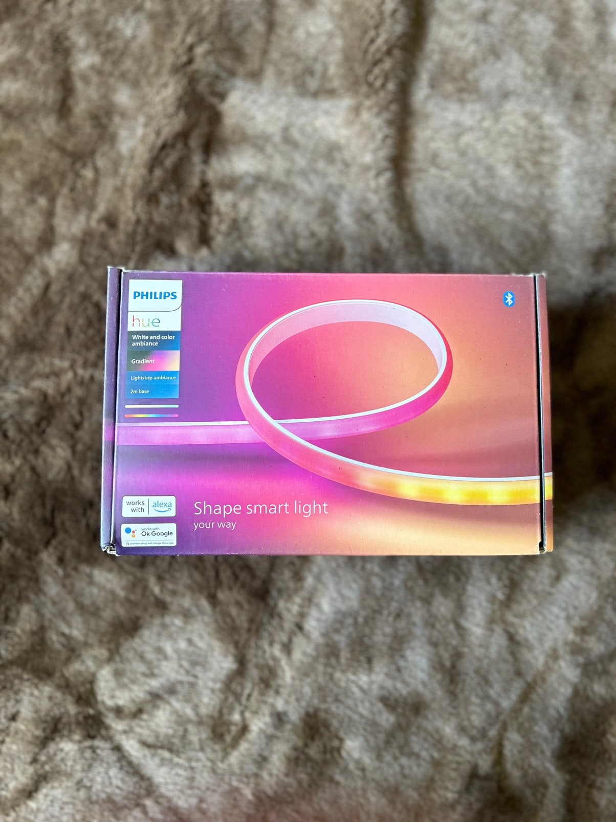 Philips Hue Gradient Lightstrip Ambiance 2M +dimmer Switch, Huis en Inrichting, Ophalen of Verzenden, Zo goed als nieuw, E27 (groot)