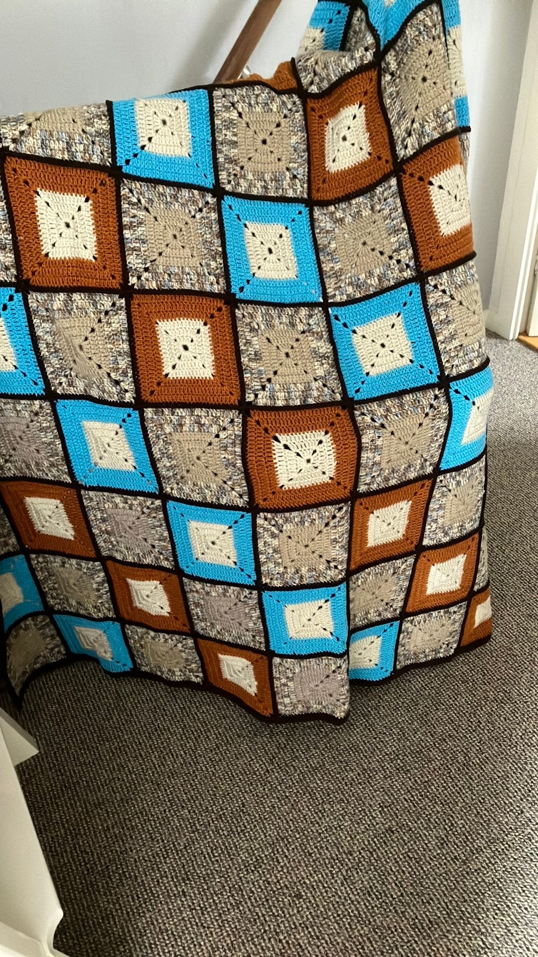 Gehaakte deken/plaid, Handgemaakt, Ophalen of Verzenden, Overige materialen, Meerkleurig
