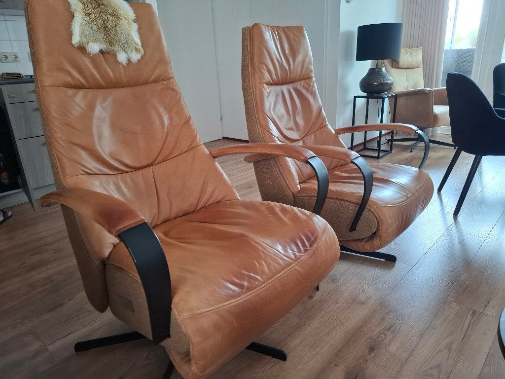 Relaxstoel Prominent, Ophalen, Gebruikt, Minder dan 75 cm, Leer